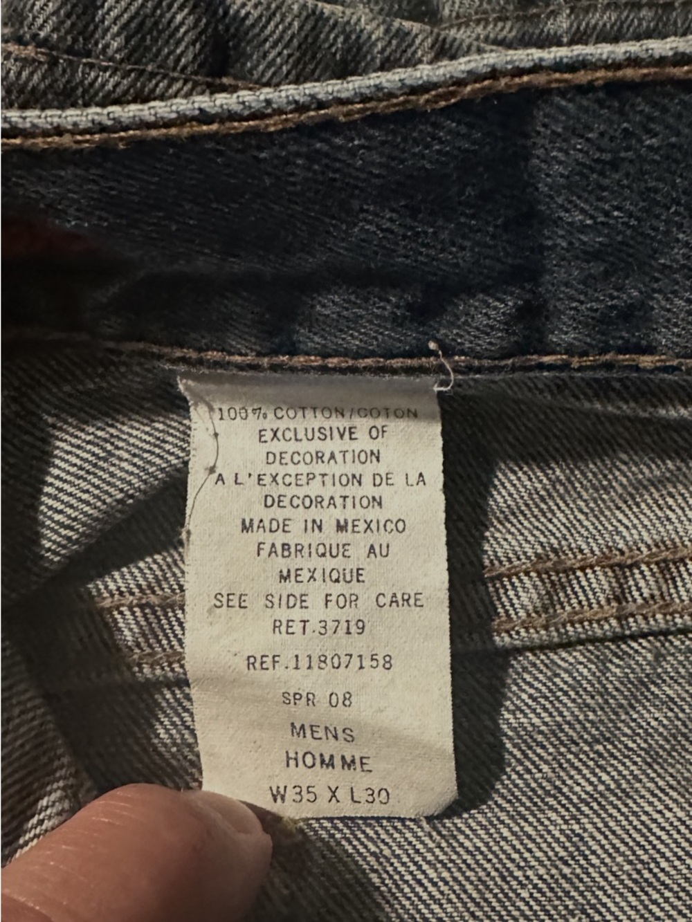 Mens Eddie Bauer Relaxed Jeans in Dark Blue Wash - Picture 3 of 4